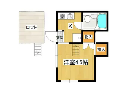 アヴァンメゾン並木2(1K/1階)の間取り写真