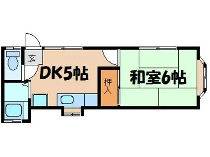 栄ハウジング(1DK/1階)の間取り写真