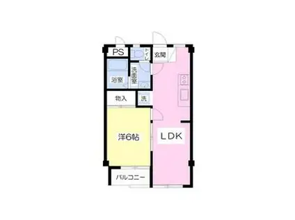 ブランクレスト(1LDK/2階)の間取り写真