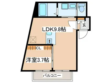 旭区中希望ヶ丘計画(1LDK/3階)の間取り写真