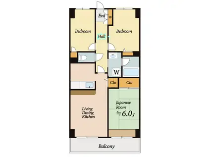 コスモリード八王子(3LDK/4階)の間取り写真