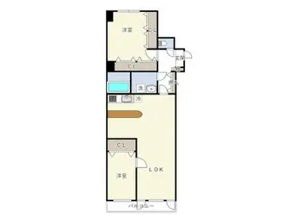 INOVE札幌南7条(2LDK/3階)の間取り写真