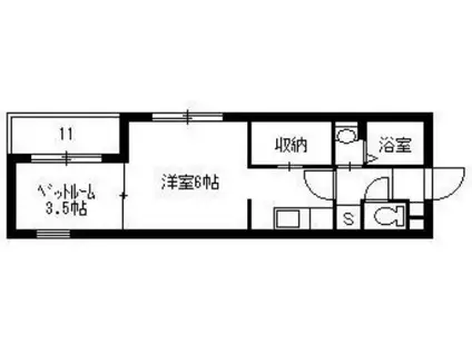 DOLCEVITA(1DK/1階)の間取り写真