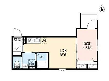 ROBOT HOME 八広II(1LDK/2階)の間取り写真