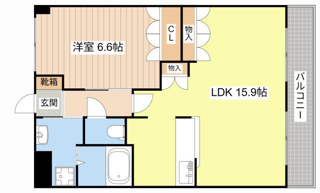 ロイヤルKII(1LDK/2階)の間取り写真