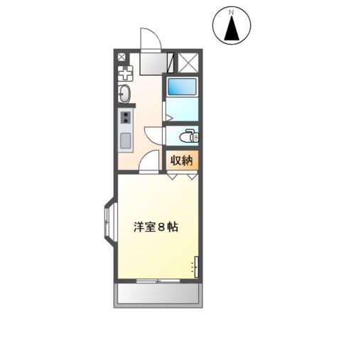 エクセレンス白山(1K/1階)の間取り写真