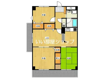 エーペックス宇多津(3LDK/9階)の間取り写真