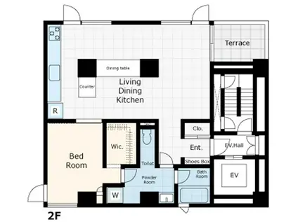 ARROWS イースト(1LDK/2階)の間取り写真