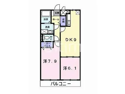 ガーデンヒル鳴滝(2LDK/2階)の間取り写真