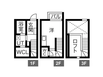 ALAISE高畑(ワンルーム/1階)の間取り写真