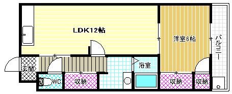 グレイスフルコーポ市川(1LDK/2階)の間取り写真
