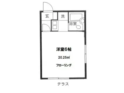 ランドピア新宿(ワンルーム/1階)の間取り写真