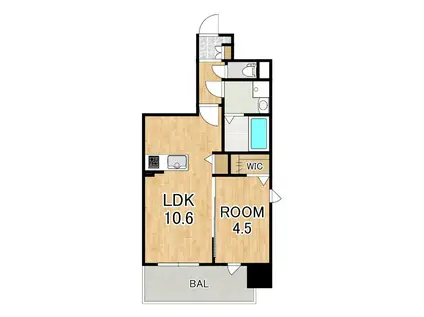 EXALYCOURT草津大路(1LDK/5階)の間取り写真