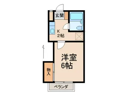 ジョイフル24(1K/2階)の間取り写真