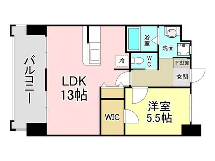 フェルト1113(1LDK/2階)の間取り写真
