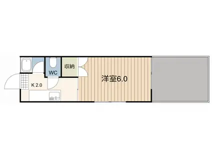 エクシード真砂(1K/1階)の間取り写真