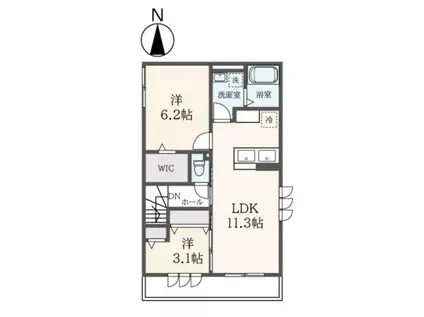 NOBLE(2LDK/1階)の間取り写真