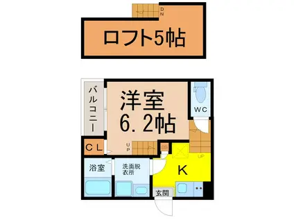 フォレストヒルズI(1SK/2階)の間取り写真