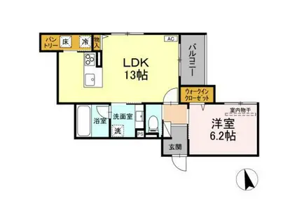 SAKURA TERRACE(1LDK/1階)の間取り写真