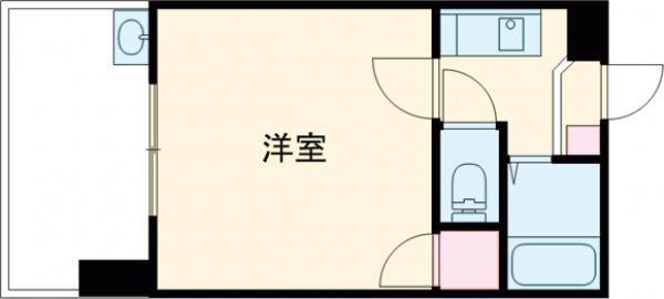 パーク朝日(1K/6階)の間取り写真