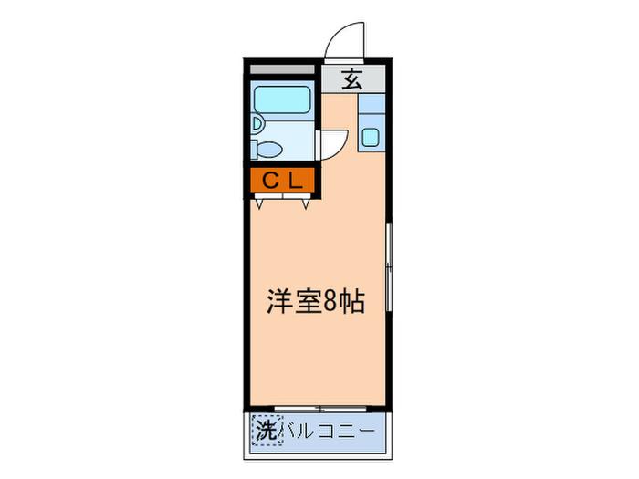 ビラ本郷(ワンルーム/2階)の間取り写真