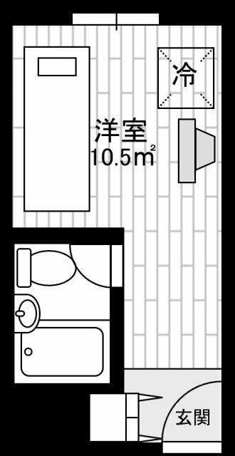 グリーンヒルズ戸塚(ワンルーム/1階)の間取り写真