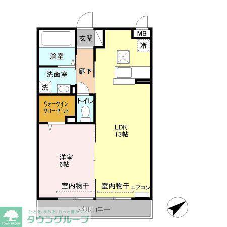 ミカサ スカサ(1LDK/1階)の間取り写真