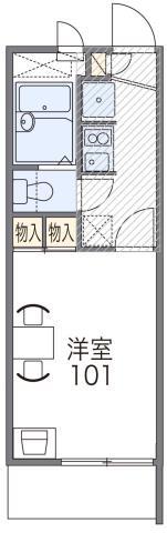 レオパレスサンシャイン浜寺(1K/2階)の間取り写真