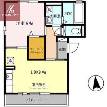 シャルマンA(1LDK/2階)の間取り写真