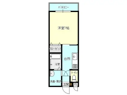 アトレスト(1K/2階)の間取り写真