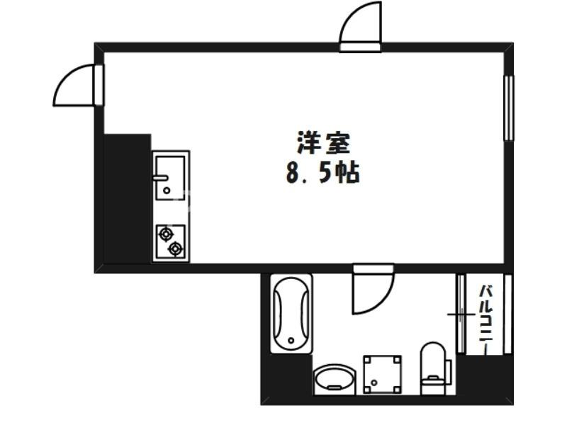是空DOSHIN(ワンルーム/2階)の間取り写真