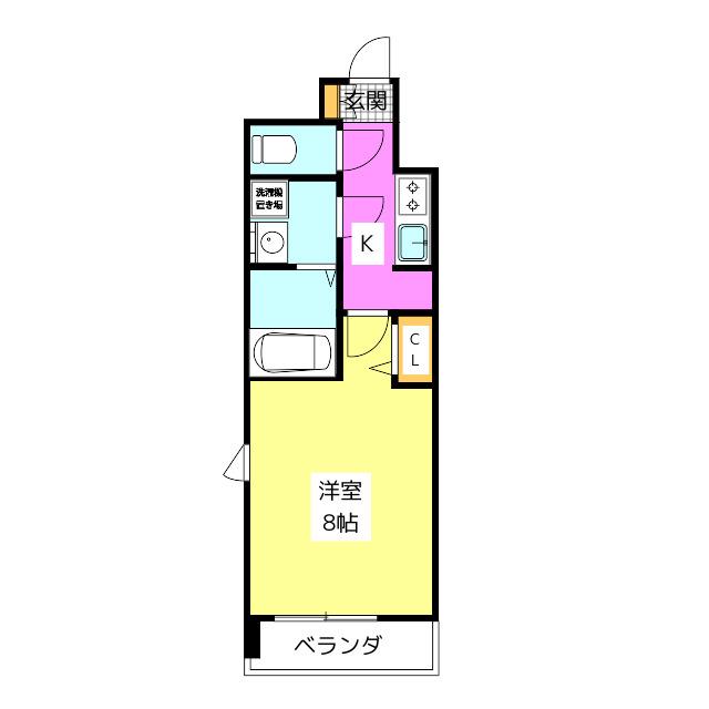 S-RESIDENCE大橋FLUSS(1K/9階)の間取り写真