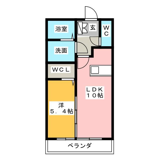 ソングバード(1SLDK/4階)の間取り写真