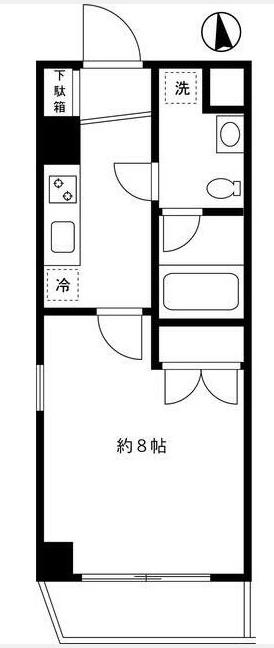 MITEZZA大森II(1K/3階)の間取り写真