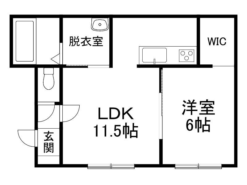 FELISTA(1LDK/3階)の間取り写真