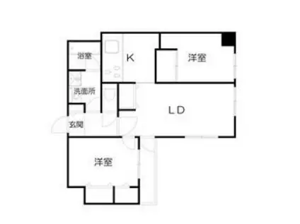日宝ライフ十二軒町(2LDK/7階)の間取り写真