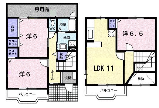 サニーレジデンス(3LDK/1階)の間取り写真
