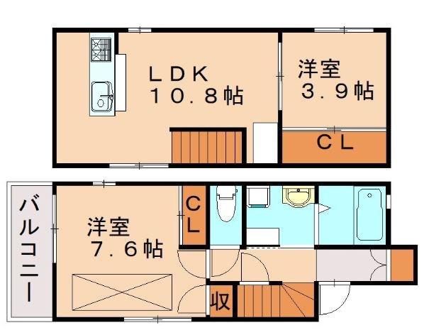 SOLANA(2LDK/1階)の間取り写真