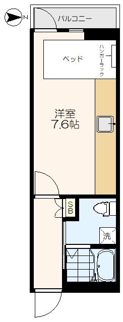 ウィンコーポ池袋(ワンルーム/2階)の間取り写真