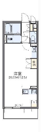 レオネクストエムフラッツ新里(ワンルーム/1階)の間取り写真