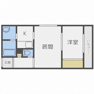 ハウスオブマーキスII(1LDK/2階)の間取り写真