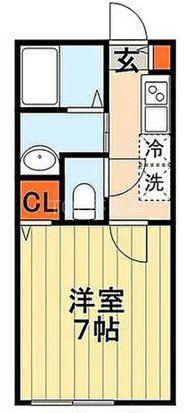 VILLA末広 I(1K/2階)の間取り写真