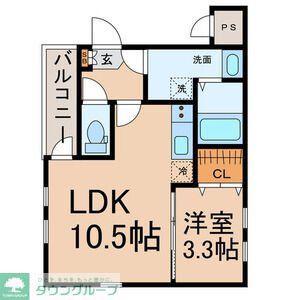 MILLE GRAINES(1LDK/3階)の間取り写真