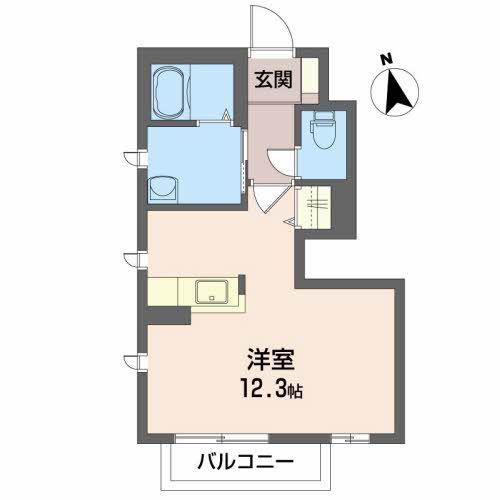 プログレット(ワンルーム/1階)の間取り写真