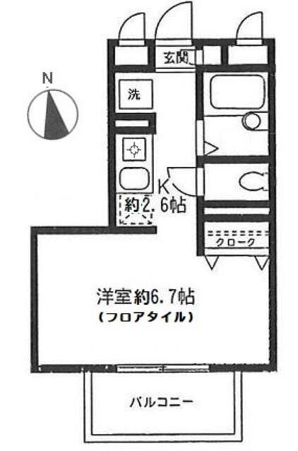 グラン・シャリオ壱番館(1K/3階)の間取り写真