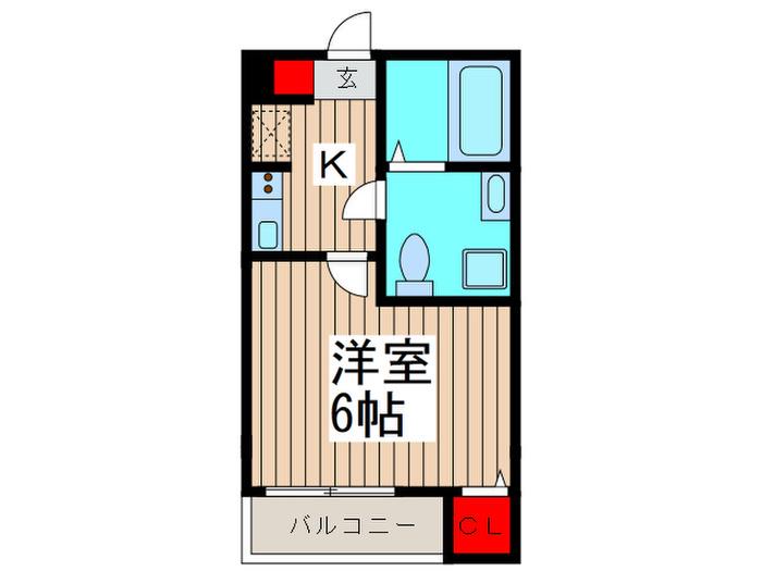 トトロヒルズ(1K/3階)の間取り写真