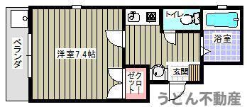 サクシードI(1K/3階)の間取り写真