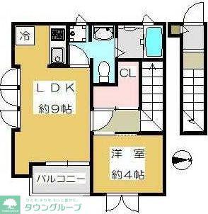 カーサ ヴェルデ(1LDK/2階)の間取り写真