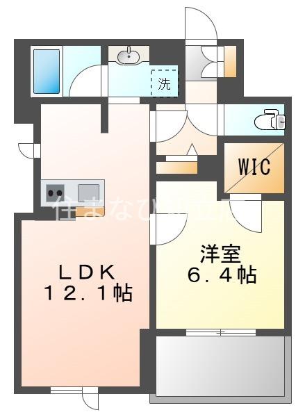 MOANA GRAND RESIDENCE(1LDK/4階)の間取り写真