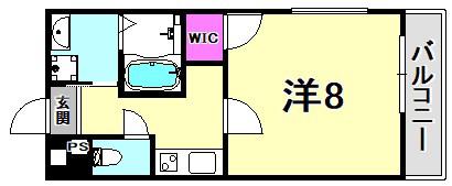 フジパレス出屋敷III番館(1K/1階)の間取り写真